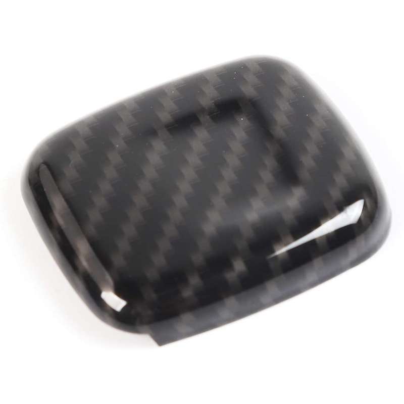 for 2017-2020 Car Carbon Fiber Grain Dashboard Ignition Switch Lighter Cover Trim Decoration Frame
