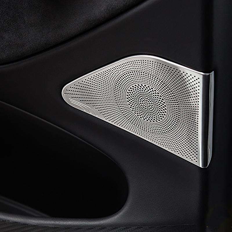 for 2017-2020 Stainless Steel Front Door Sound Speaker Music Cover Trim Audio Horn Frame Car Accesso