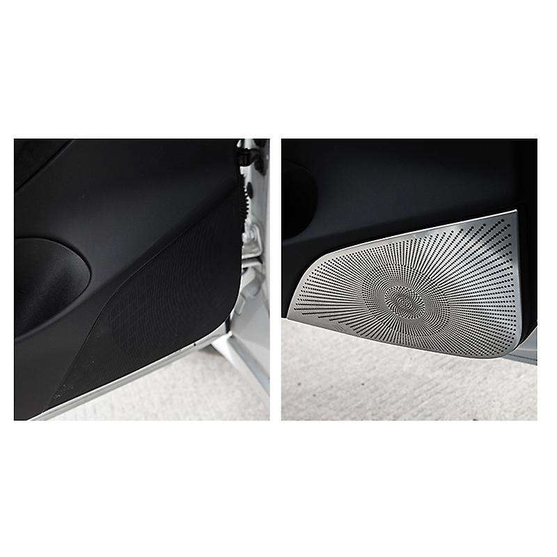 for 2017-2020 Stainless Steel Front Door Sound Speaker Music Cover Trim Audio Horn Frame Car Accesso