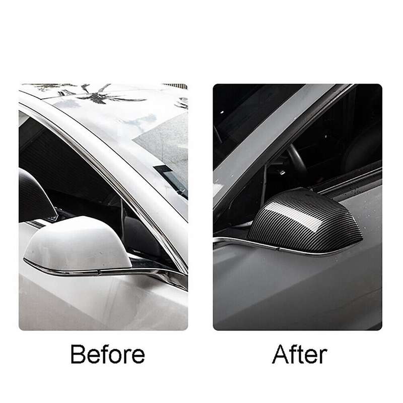 for 2017-2023 Rearview Mirror Cover Side Door Mirror Cover Cap Trim Car Accessories Bright Carbon Fi
