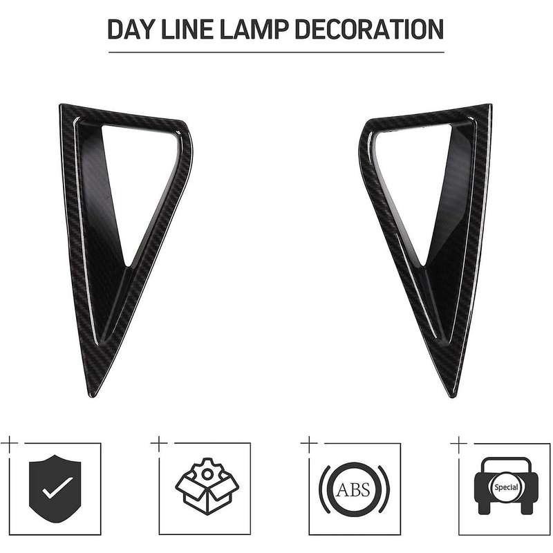 for 2018 2019 Car Front Daytime Running Light Lamp Decoration Trim Cover Driving Light Frame Accesso