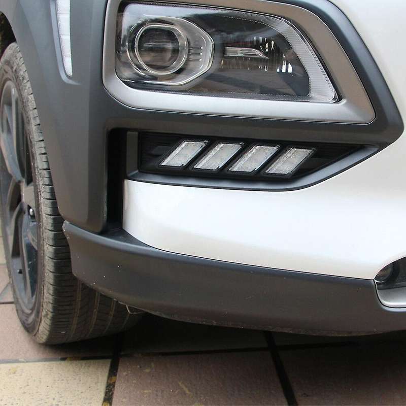 for 2018-2019 Front L+R LED DRL with Turn Signal Daytime Running Light Fog Lamp 3 Color