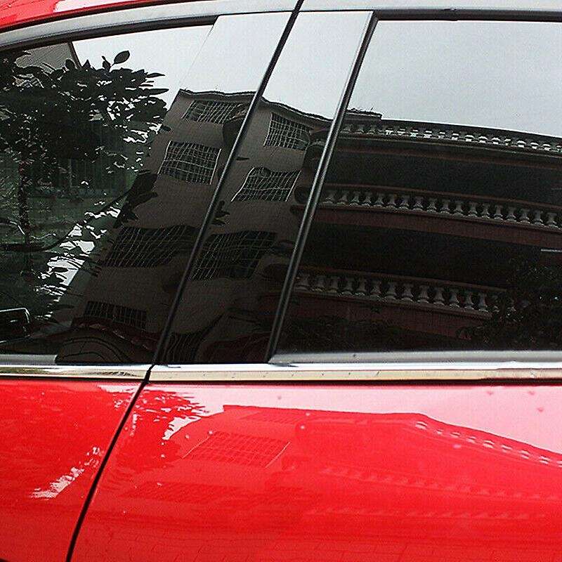 for 2018-2020 Bright Black Door Window Pillar Posts Cover Trim New(8Pcs)