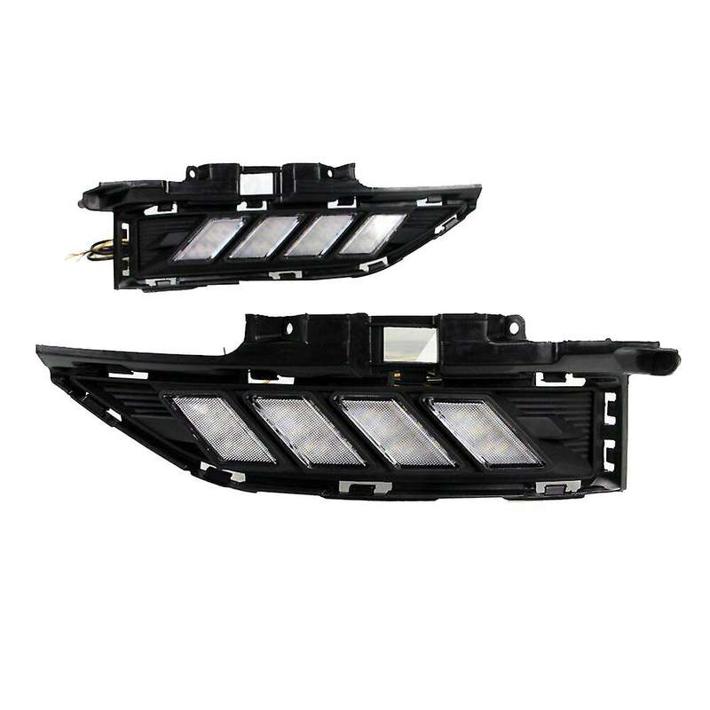 for 2018-2019 Front L+R LED DRL with Turn Signal Daytime Running Light Fog Lamp 2 Color
