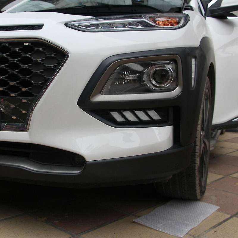 for 2018-2019 Front L+R LED DRL with Turn Signal Daytime Running Light Fog Lamp 2 Color