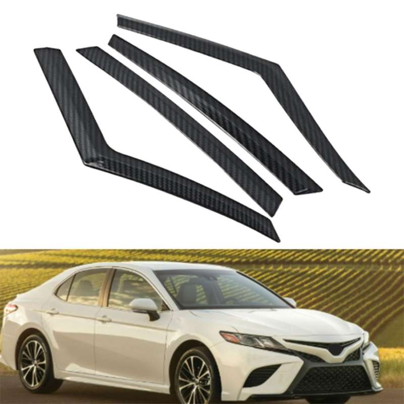 for 2018-2020 Carbon Fiber Rear Tail Light Eyebrow Molding Garnish Cover Trim