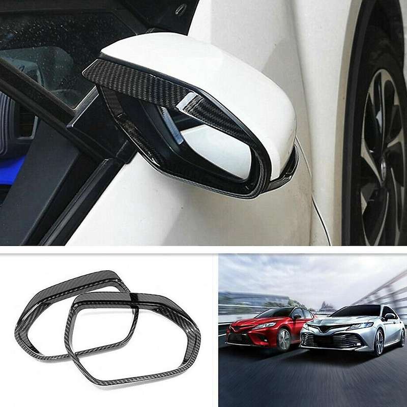 for 2018-2020 Carbon Fiber Side Mirror Rain Eyebrow Cover Trim High Quality Accessories