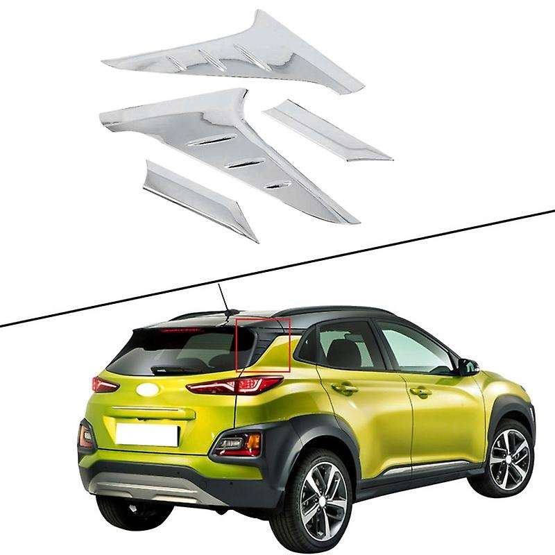 for 2018-2020 SUV ABS Chrome Plated Rear Window Spoiler Cover Trim Triple-cornered Garnish Car Acces