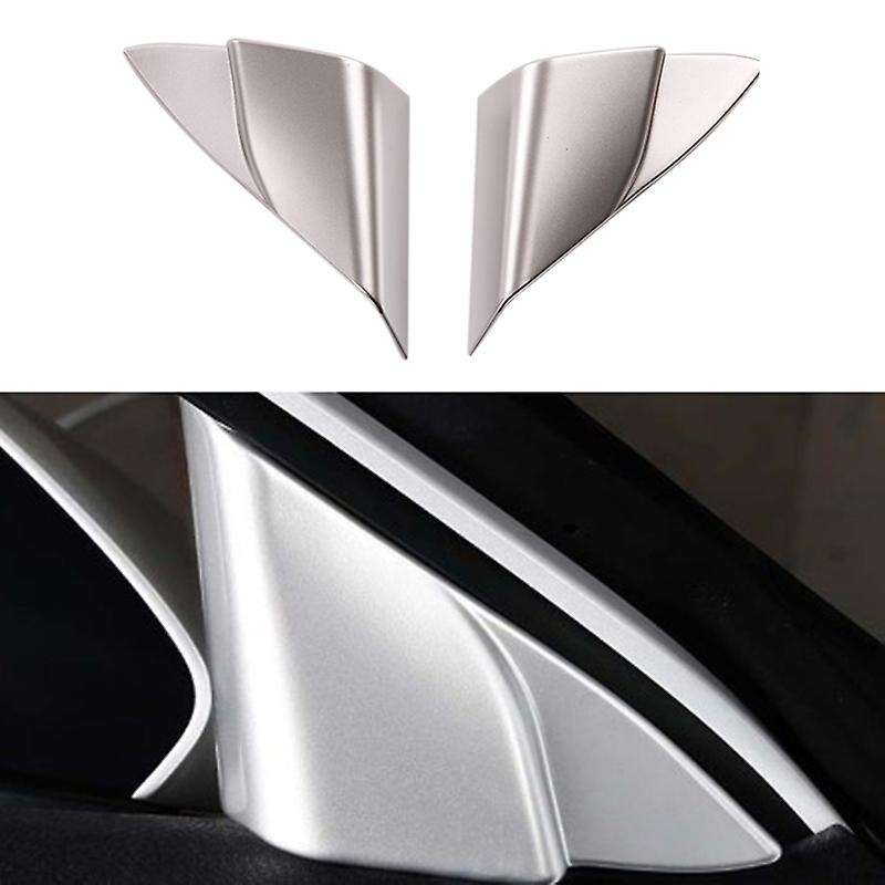 for 2018-2020 Car ABS Chrome Interior Front Door Triple-cornered Cover Trim a Pillar Trim Audio Fram
