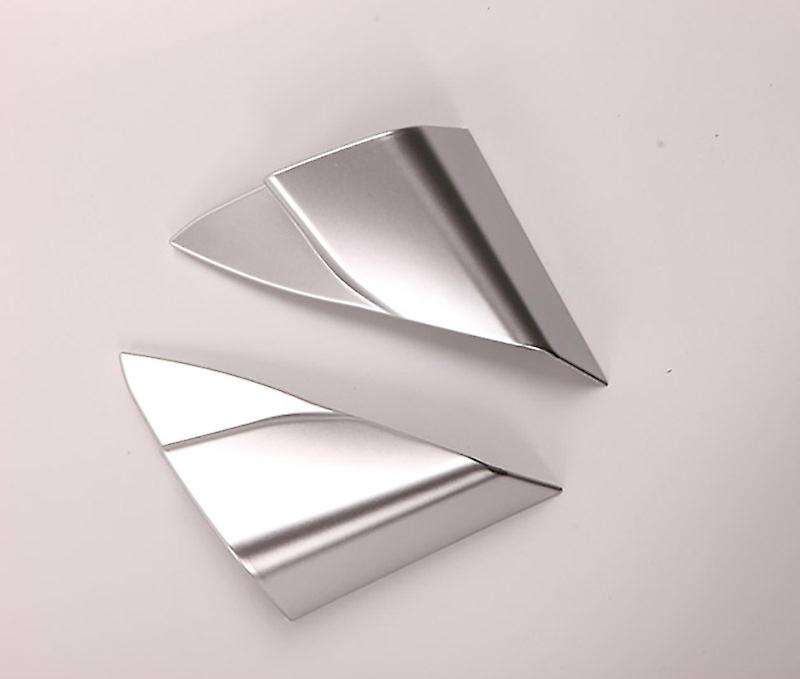 for 2018-2020 Car ABS Chrome Interior Front Door Triple-cornered Cover Trim a Pillar Trim Audio Fram