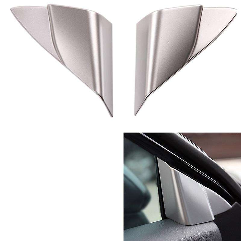 for 2018-2020 Car ABS Chrome Interior Front Door Triple-cornered Cover Trim a Pillar Trim Audio Fram