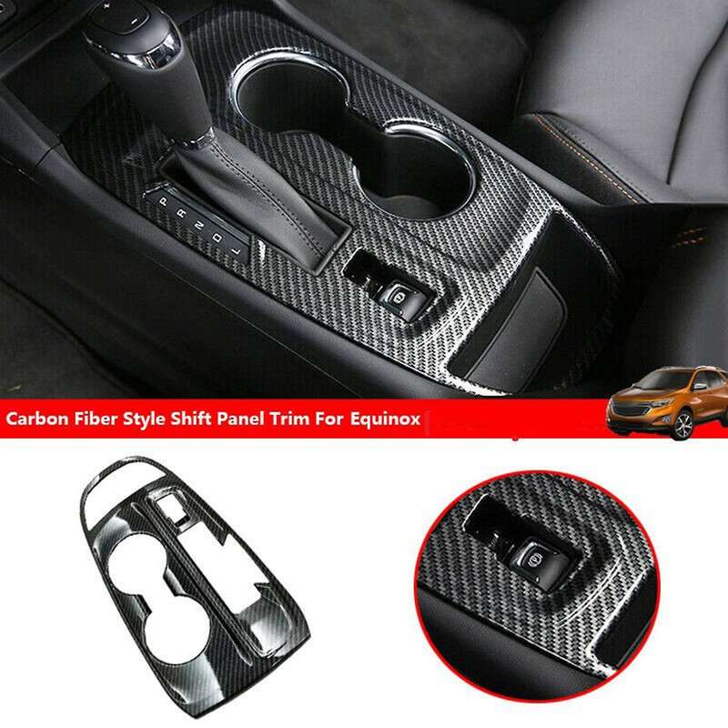 for 2018-2021 ABS Carbon Fiber Console Gear Shift Panel Trim