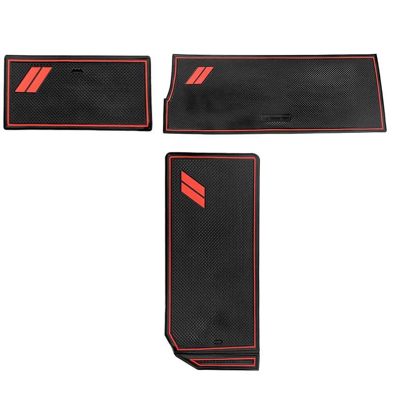 for 2018-2021 Interior Non-Slip Anti Dust Cup Holder Inserts, Center Console Liner Mats 16-Piece Set