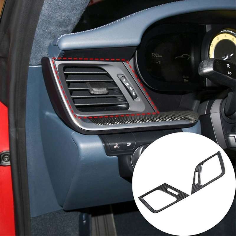 for 2019 2020 2021 2022 Real Carbon Fiber Car Dash Side Air Outlet Frame Cover Trim Accessories