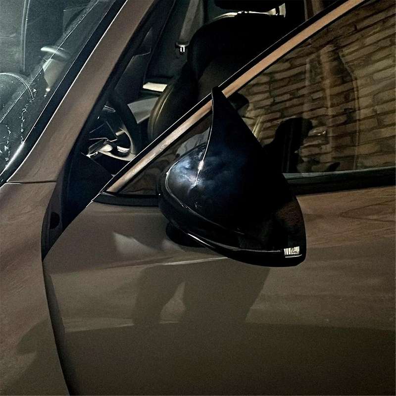 for 2018-2023 Car Side Door Rearview Mirror Cover Sticker Trim Exterior Accessories , Gloss Black