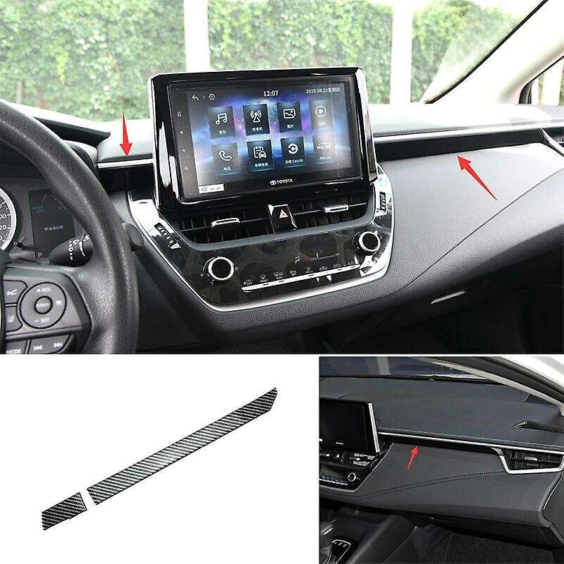 for 2019 2020 2021 Real Carbon Fiber Central Console Dashboard Trim Cover Stickers Decoration Kit