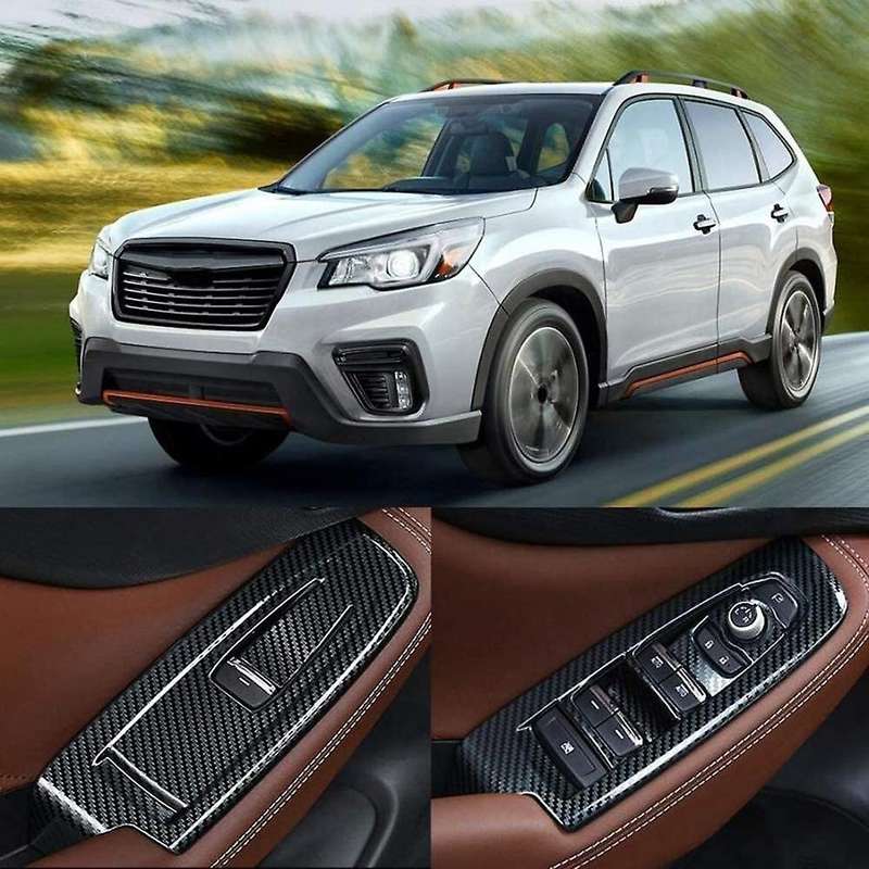 for 2019 2020 Car Door Armrest Window Switch Button Cover Trim Fit Accessories,Carbon Fiber Grain
