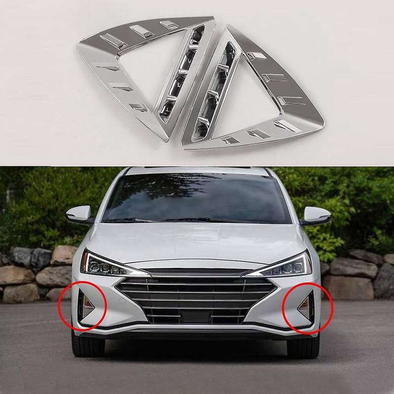 for 2019 2020 ABS Chrome Front Fog Lights Lamp Cover Decoration Trim