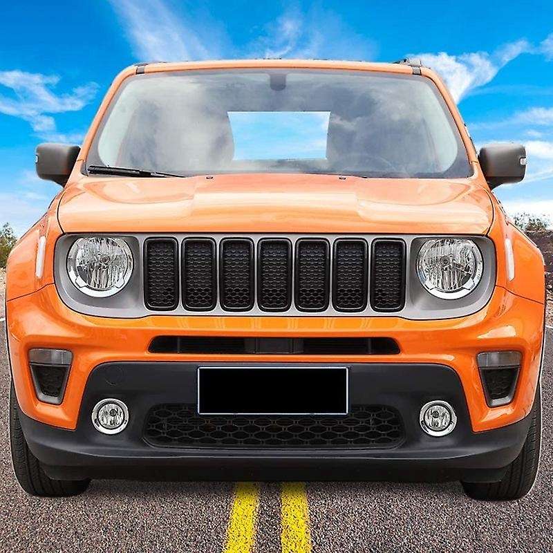 for 2019 2020 Front Grille Inserts, Exterior Accessories ABS Black 7 Pack