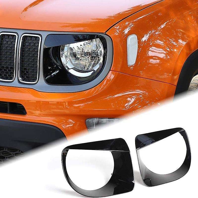 for 2019 2020 Front Grille Inserts Headlight Bezels Covers Kit, ABS Black 9 Pcs