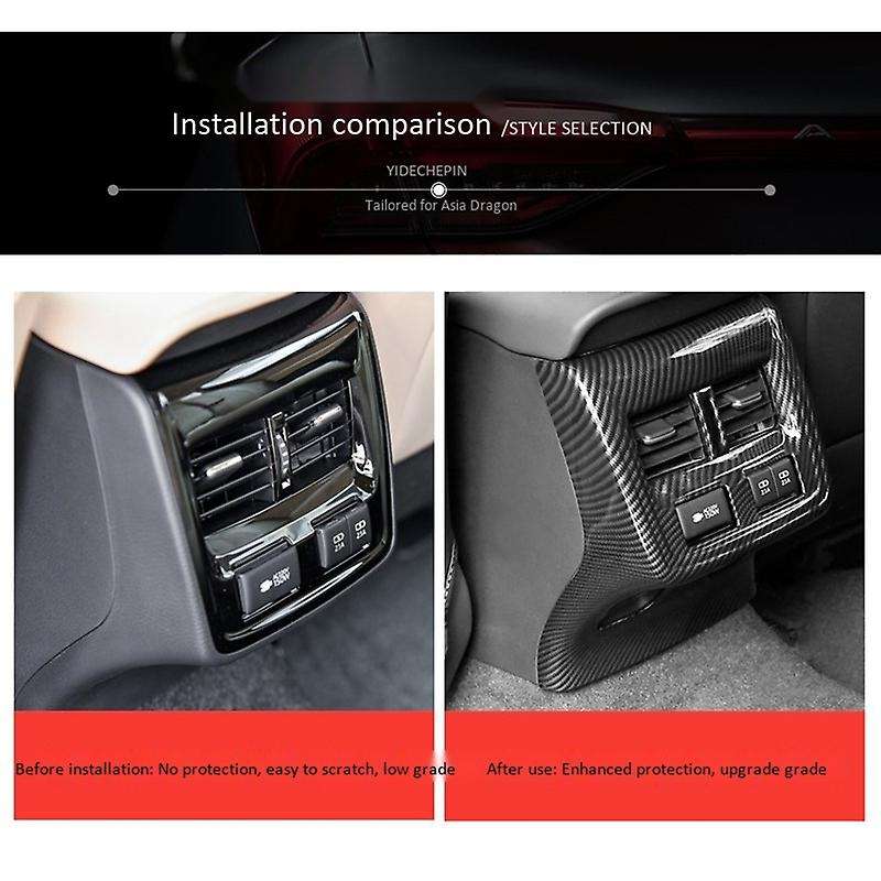 for 2019 2020 Car Carbon Fiber Central Control Gear Shift Cover Trim Frame Decoration Accessories
