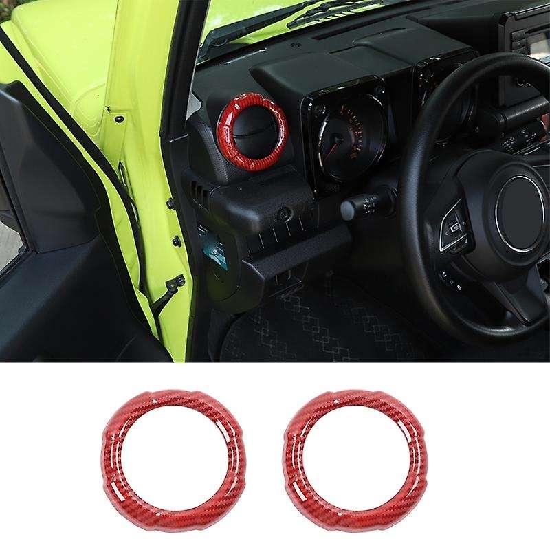 for 2019 2020 Accessories Car Air Conditioning Outlet Decoration Center Console AC Vent Cover, Red C