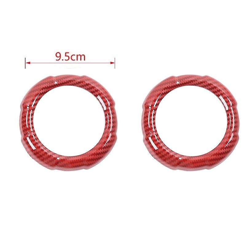 for 2019 2020 Accessories Car Air Conditioning Outlet Decoration Center Console AC Vent Cover, Red C