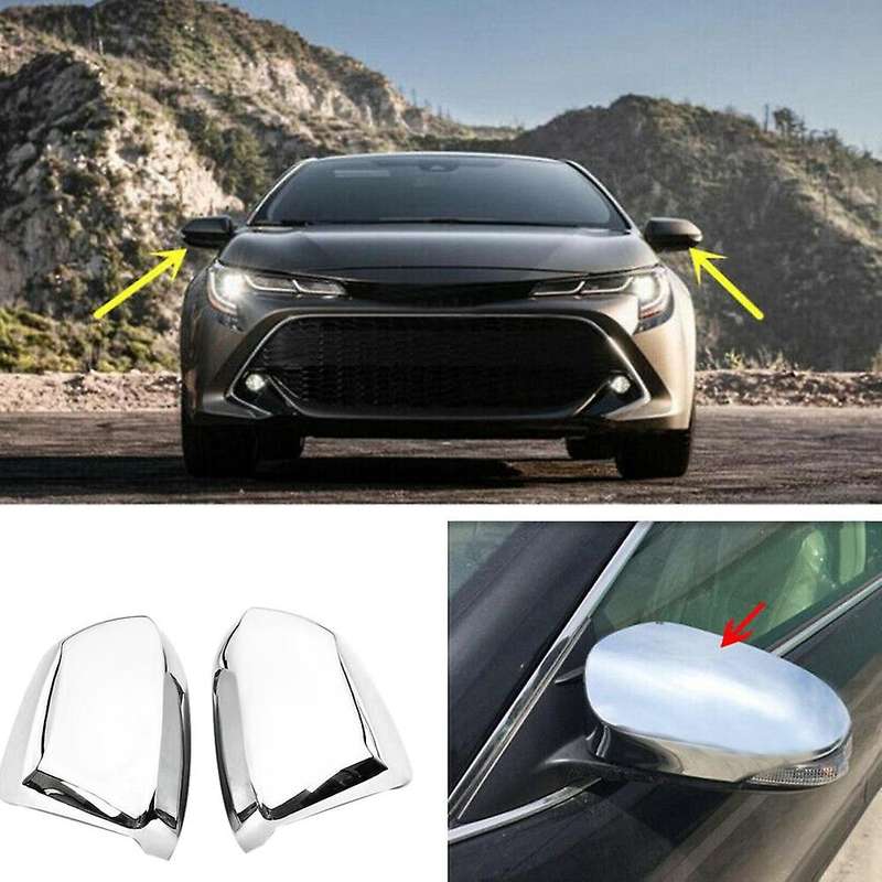 for 2019 2020 Silver Chrome Rearview Mirror Housing Decoration Cover Cap -Side Door Mirror Cover