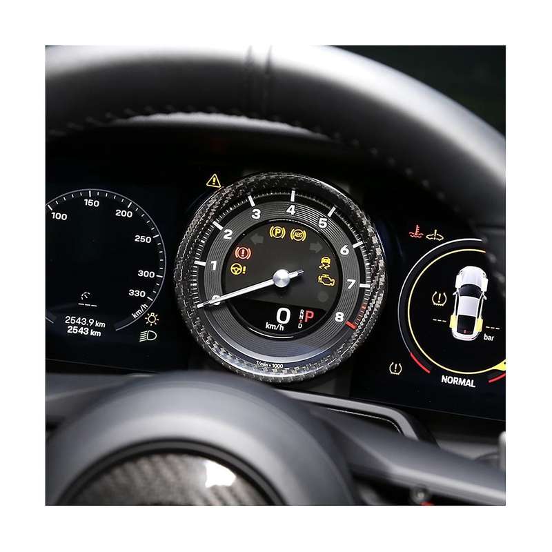 for 2019-2020 Dry Carbon Fiber Meter Display Screen Cover Dashboard Ring Tachometer Frame Accessorie