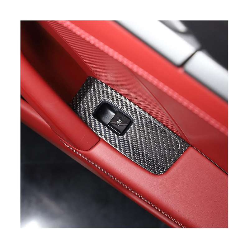 for 2019-2020 Dry Carbon Fiber Window Glass Lift Switch Panel Trim Interior Accessories