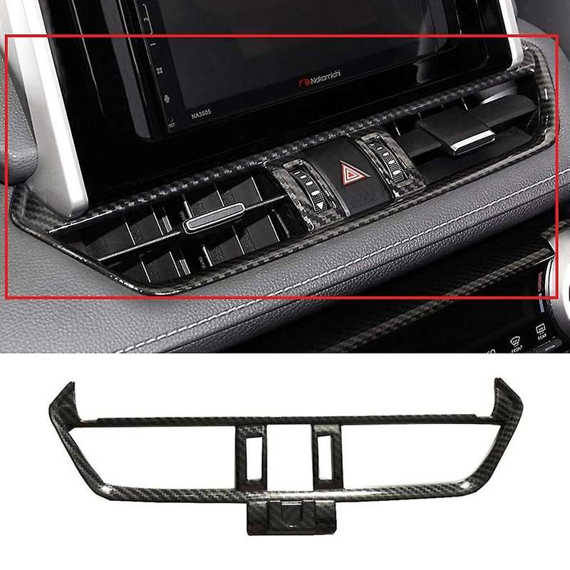 for 2019-2021 Car Central Control Middle Air Outlet Cover Trim Warning Light Frame Accessories, Carb