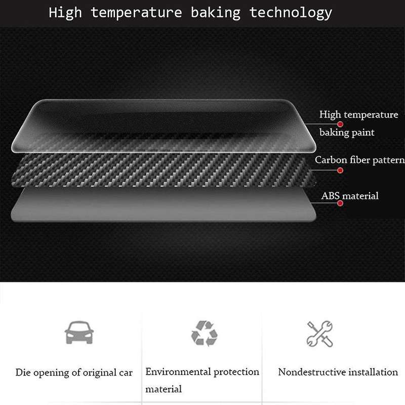 for 2019-2021 Car Rear Side Window Louvers Scoop Shades Cover Blinds Trim Accessories, Carbon Fiber