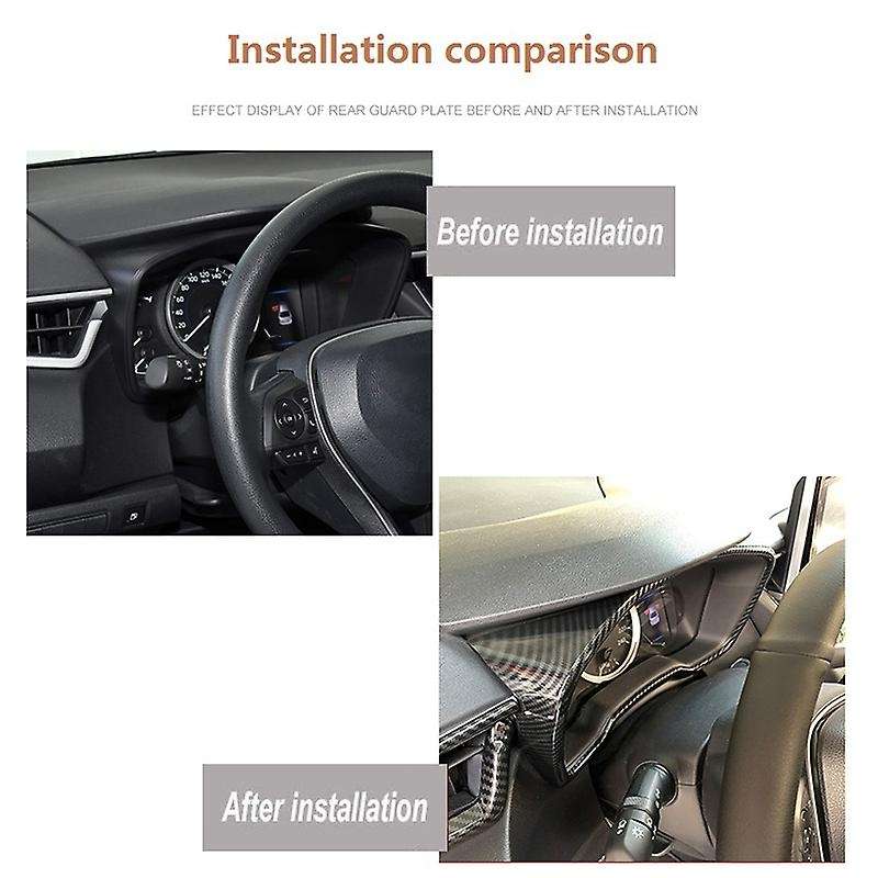 for 2019-2021 Carbon Fiber Car Instrument Panel Decorative Frame Cover Trim Accessories, Left