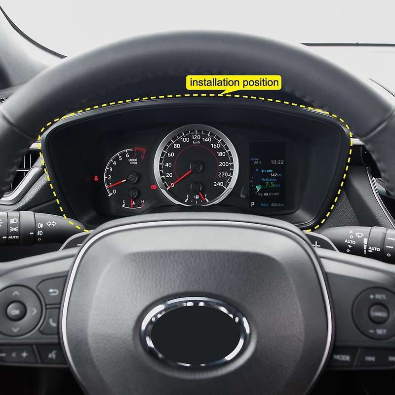 for 2019-2021 Carbon Fiber Car Instrument Panel Decorative Frame Cover Trim Accessories, Left