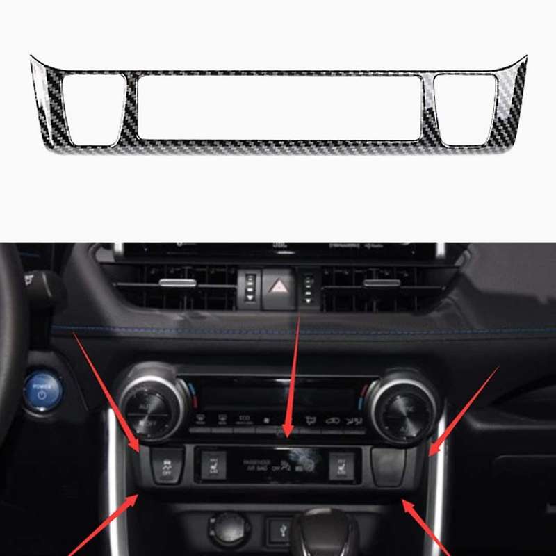 for 2019-2021 Car Seat Heating Button Decoration Frame Cover Trim Sticker Accessories, Carbon Fiber