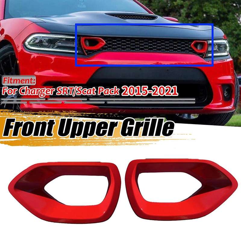 for 2019-2021 Charger PACK / -Air Grille Insert/Bezel Set 68417505AA 68417504AA Red