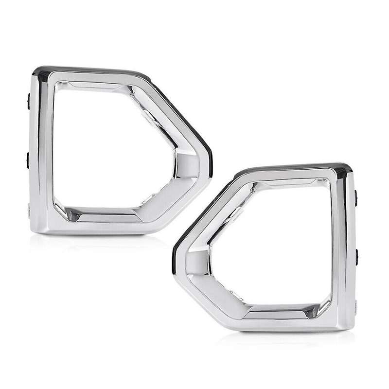 for 2019-2021 Front Fog Light Outer Bezel Cover Chrome Set