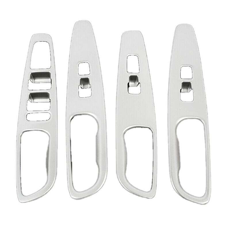 for 2019-2021 Silver Window Lift Switch Button Panel Cover Trim Interior Door Armrest Decoration