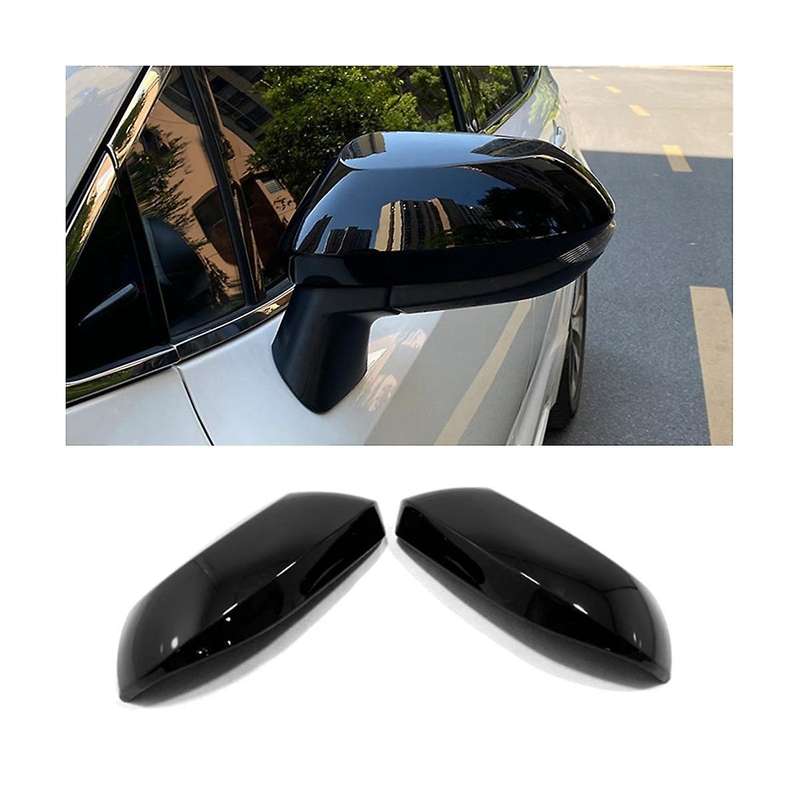 for 2019-2022 Glossy Black Side Door Rearview Mirror Cover Trim Cap