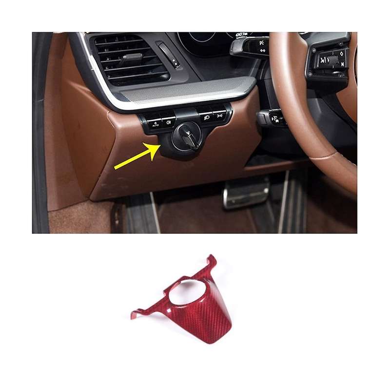 for 2019-2022 Dry Carbon Fiber Car Headlight Switch Decorative Frame Sticker Interior Accessories ,R