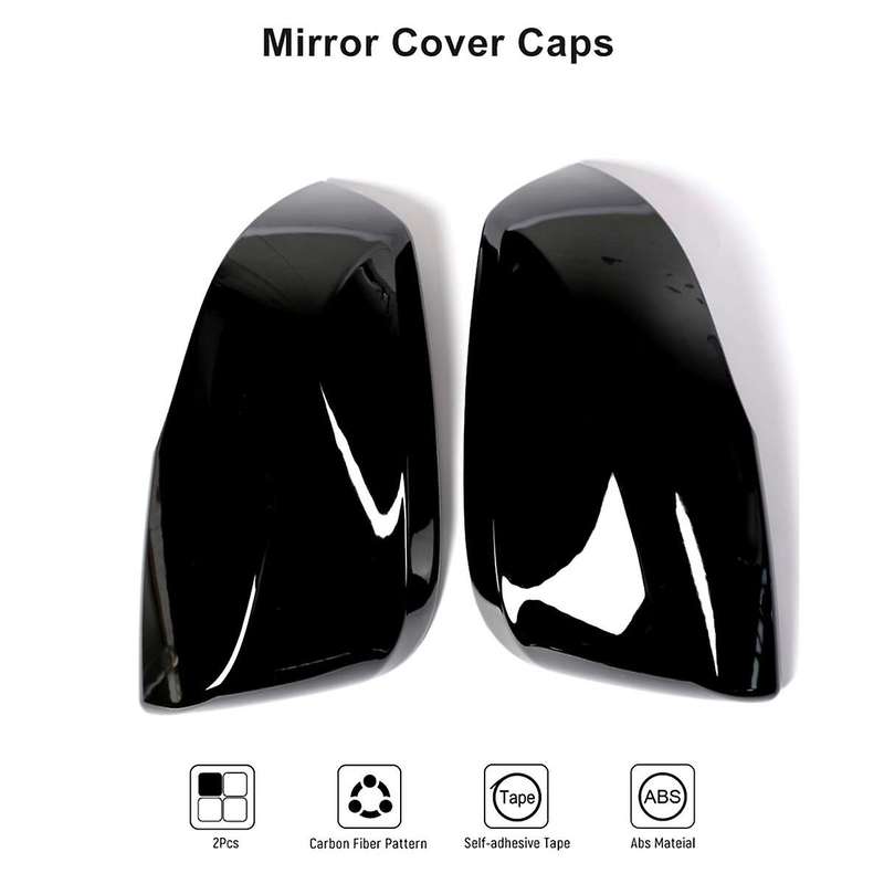 for 2019-2024 Exterior Side Rearview Mirror Cover Door Side Moulding Trim ,gloss Black
