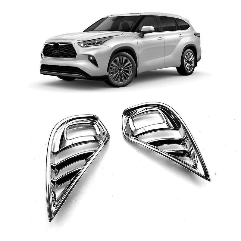 for 2020 2021 ABS Chrome Front Fog Light Lamp Cover Trim Foglight Bezel Decoration Frame