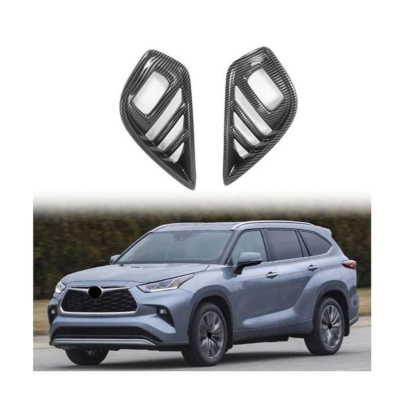 for 2020 2021 Car Abs Carbon Fiber Front Fog Light Lamp Cover Trim Foglight Bezel Decoration