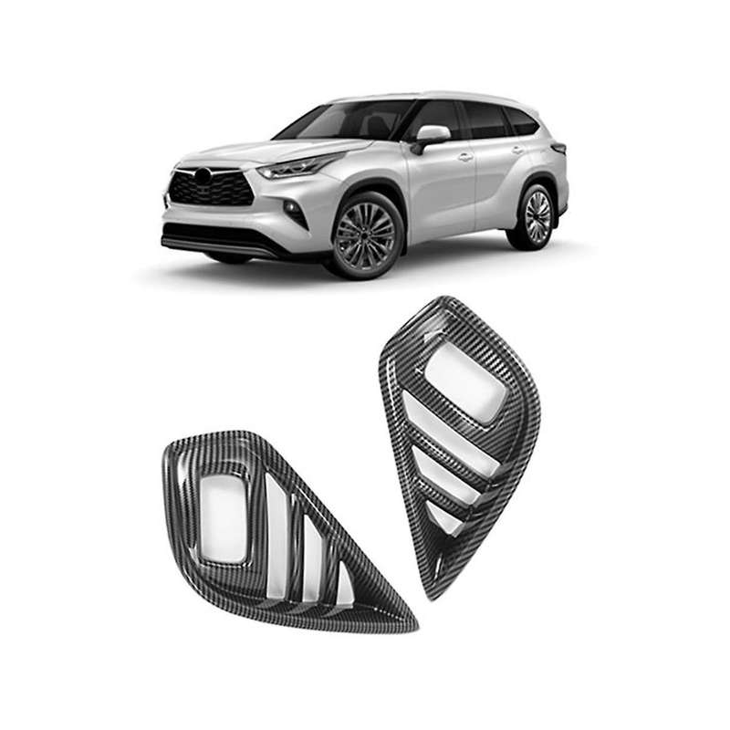 for 2020 2021 Car Abs Carbon Fiber Front Fog Light Lamp Cover Trim Foglight Bezel Decoration