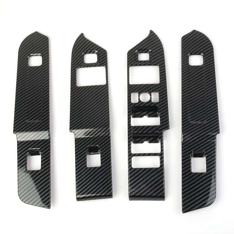 for 2020 2021 Car Door Window Lift Switch Button Panel Cover Trim Frame Accessories,Carbon Fiber ABS