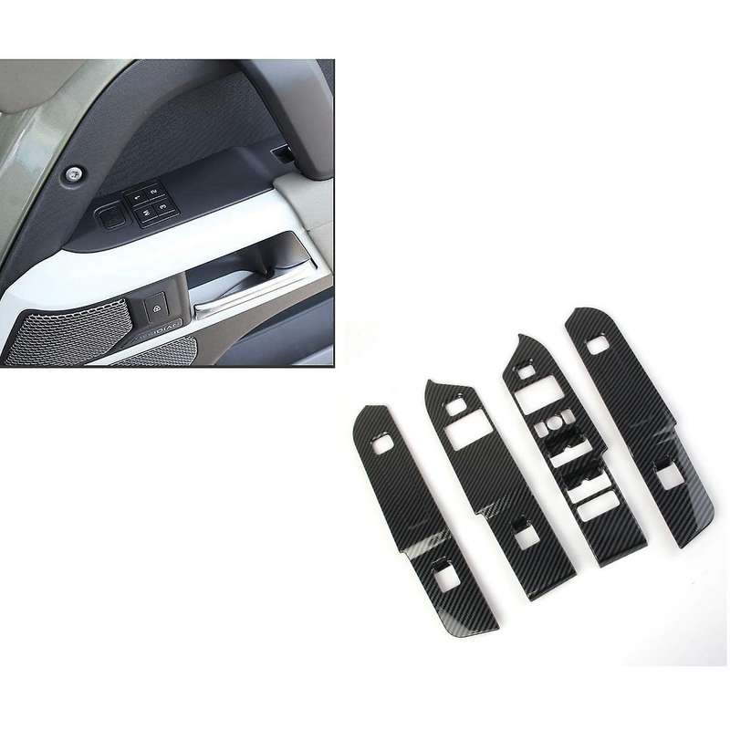 for 2020 2021 Car Door Window Lift Switch Button Panel Cover Trim Frame Accessories,Carbon Fiber ABS