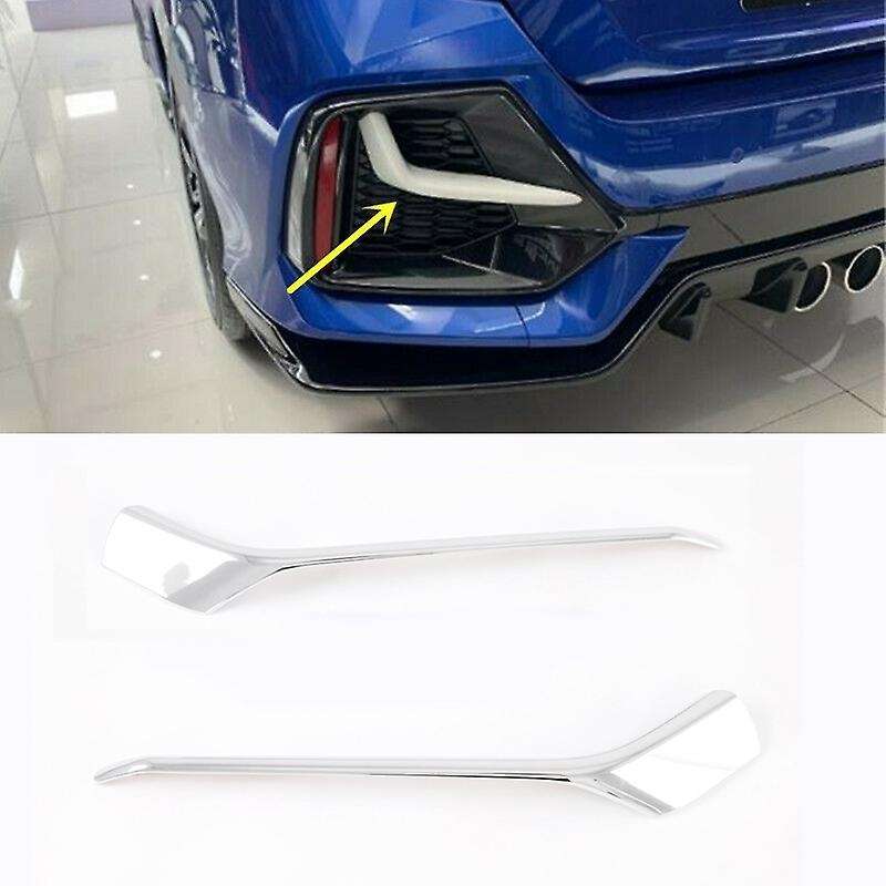 for 2020 2021 Front Bumper Lip Splitter Fog Light Trim Fog Lamp Eyebrow Strips Chrome