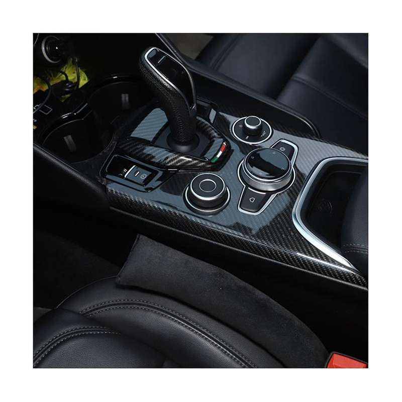 for 2020-2022 Dry Carbon Fiber Car Gear Panel Decoration Cover Trim Sticker Interior Accessories