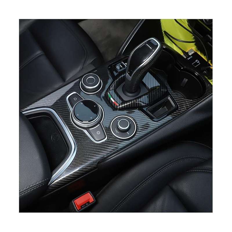 for 2020-2022 Dry Carbon Fiber Car Gear Panel Decoration Cover Trim Sticker Interior Accessories