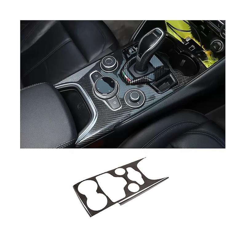 for 2020-2022 Dry Carbon Fiber Car Gear Panel Decoration Cover Trim Sticker Interior Accessories